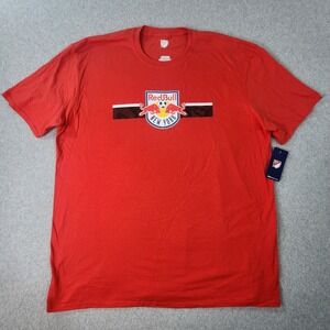 New York Red Bulls MLS T-Shirt Mens 2XL Red Soccer Team Crew Neck Tee‎